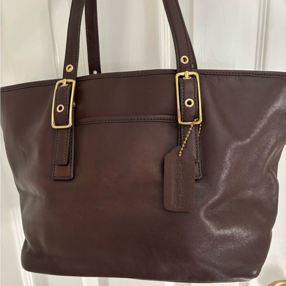 Coach Brown Leather Tote Bag